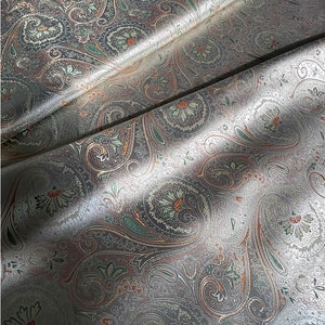 Silver green Pipa flower jacquard Fabric, 55&quot;W Cheongsam, Qipao, Upholstery, Home Decor, Pillow case, drapery, Sewing and Quilting Fabric