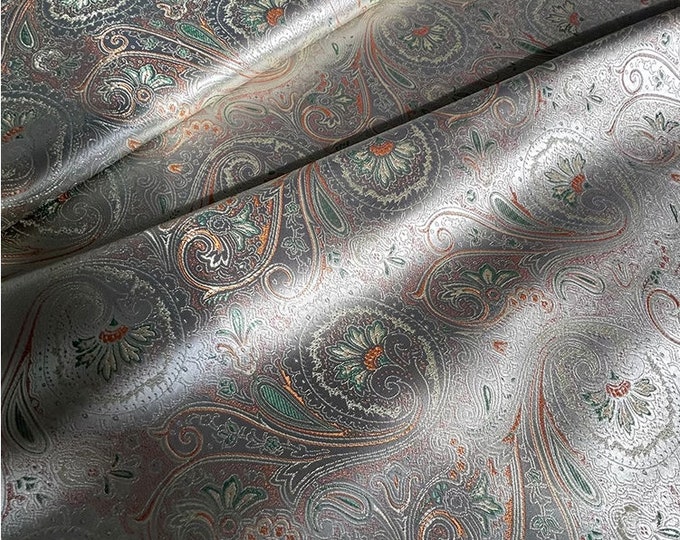 Silver green Pipa flower jacquard Fabric, 55"W Cheongsam, Qipao, Upholstery, Home Decor, Pillow case, drapery, Sewing and Quilting Fabric