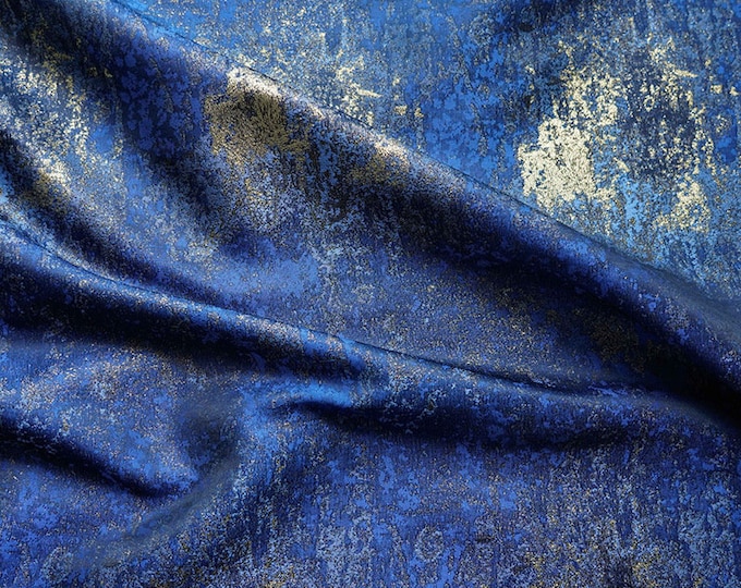 Oil painting dark blue Galaxy universe Jacquard fabric, Upholstery, Decor, Costume, Curtain, Handbag, Sewing/Fabric by the meter, 67"Width