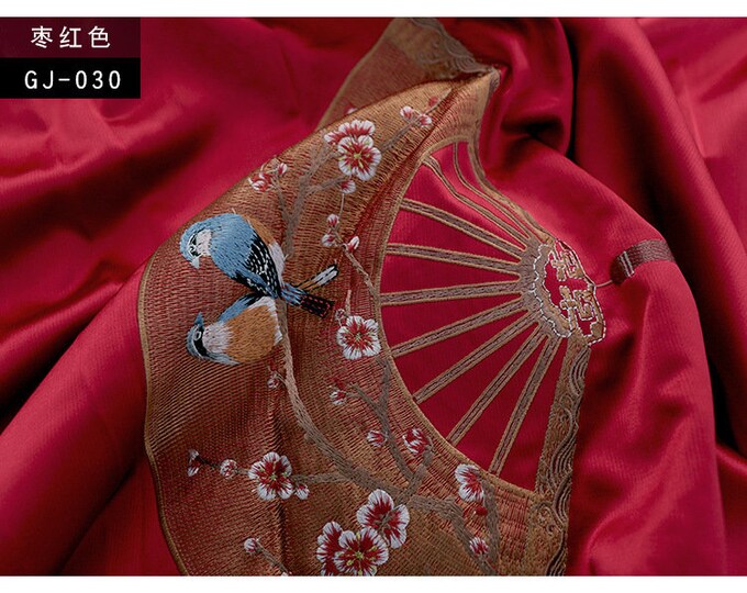 Embroidered cloth | 55*59cm, Multi Color Brocade, Quilting, Home Decor, cushion cover, Upholstery, Quilting and Sewing fabric, 5 colors