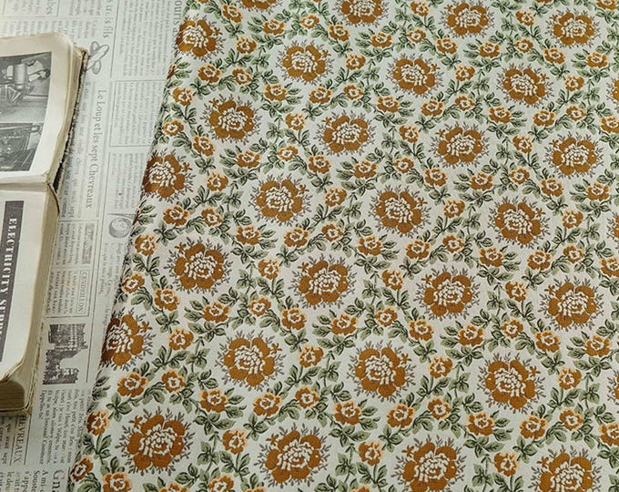 Pastoral Vintage Wreath Jacquard Fabric – Elegant Dress, Qipao, Suit, and Handbag Material