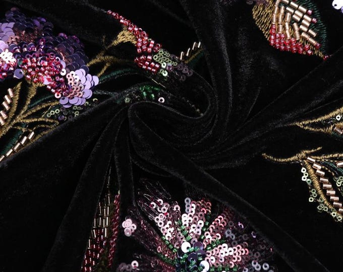 3D Floral Beaded Silk Jacquard Fabric: Wedding Dress, Evening Wear