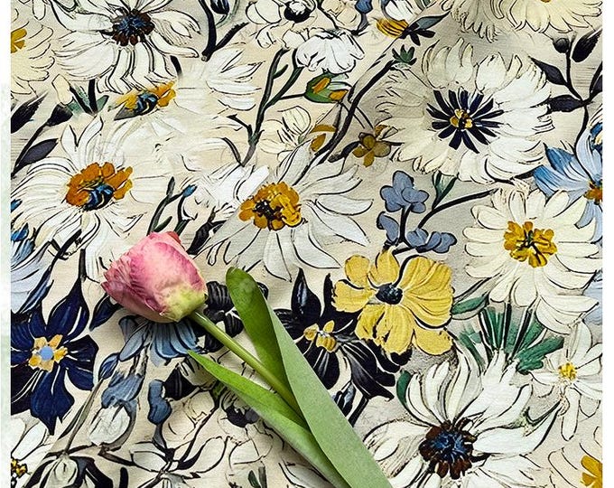 Luxury New Chinese Style Floral Cotton Brocade Fabric – Digital Print Oriental Textile - By The Meter, 59"Wide