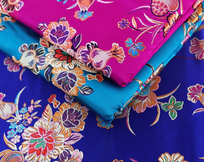 Chinese style Mongolian Gown Tibetan robe decoration Brocade handmade fabric, jacquard silk brocade, Upholstery, Quilting and Sewing fabric