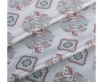 Mongolian Bada Pattern Rayon Fabric: 58"W Tibetan Style