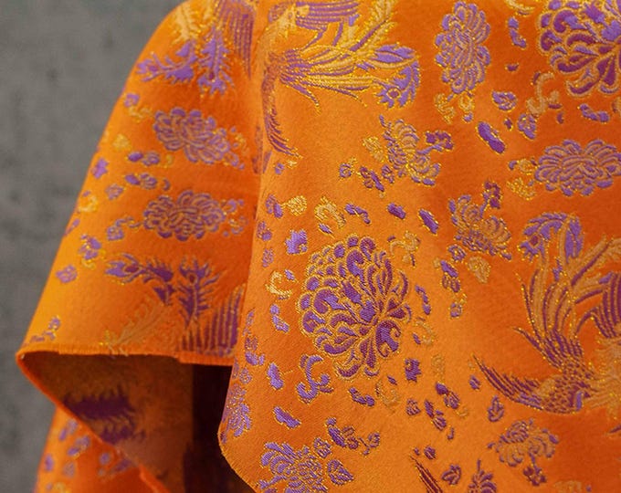 Elegant Song Brocade Jacquard Fabric: Chinese Style Hanfu & Qipao Sewing