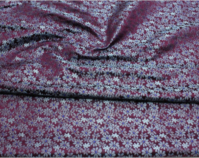 10 Colors Chinese Daisy Brocade By the Meter, 29.5" W Cheongsam Qipao Chinese Silk Fabric on SALE