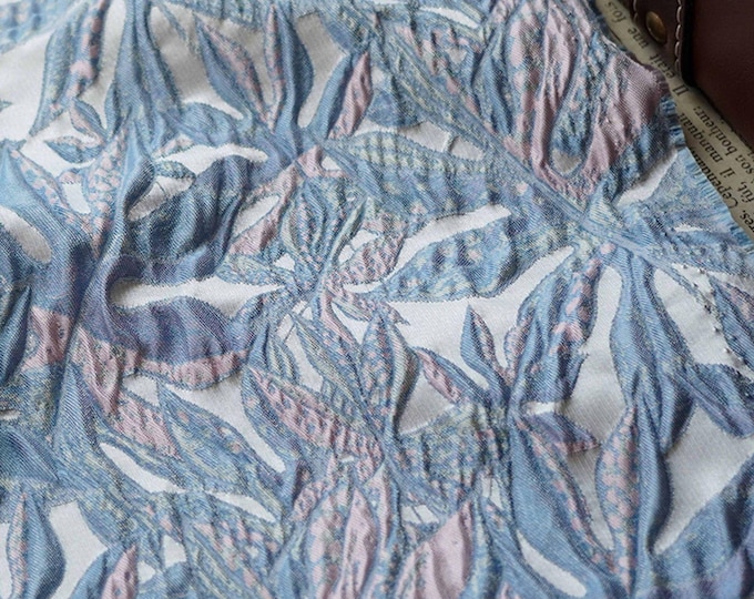 3D Abstract Floral Jacquard Fabric – Artistic Embossed Oil‑Painting Style Textile, 49"Wide