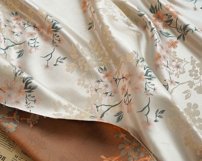 Solid Soft Printed Elastic Satin Fabric, 65"W, Upholstery, Decor, Costume, pajamas & robes, shawl, scarf, curtain, bag/Fabric by the meter