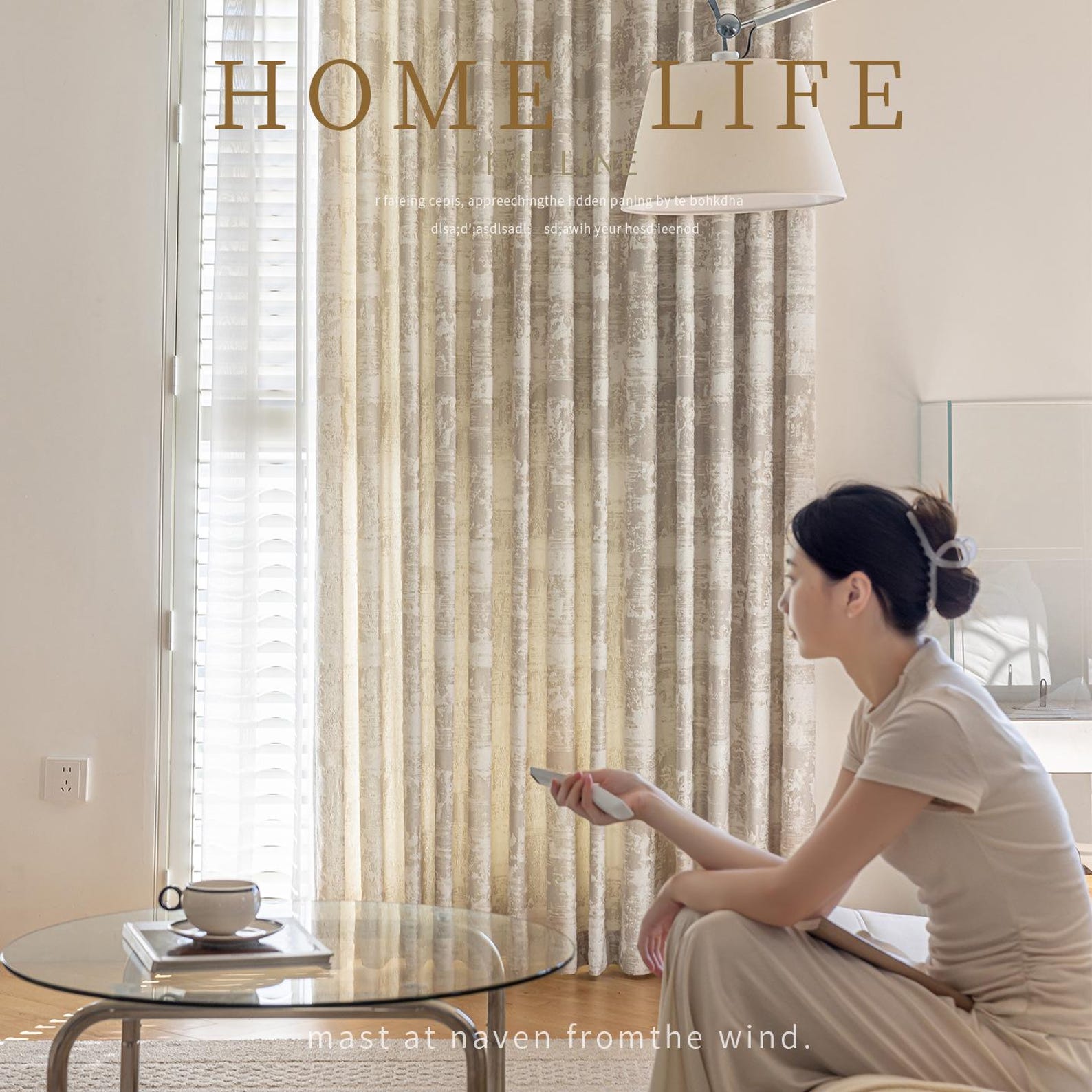 Drapery Continuous Thick Chenille Jacquard Fabric – Blackout Drapery Material for Curtains ...