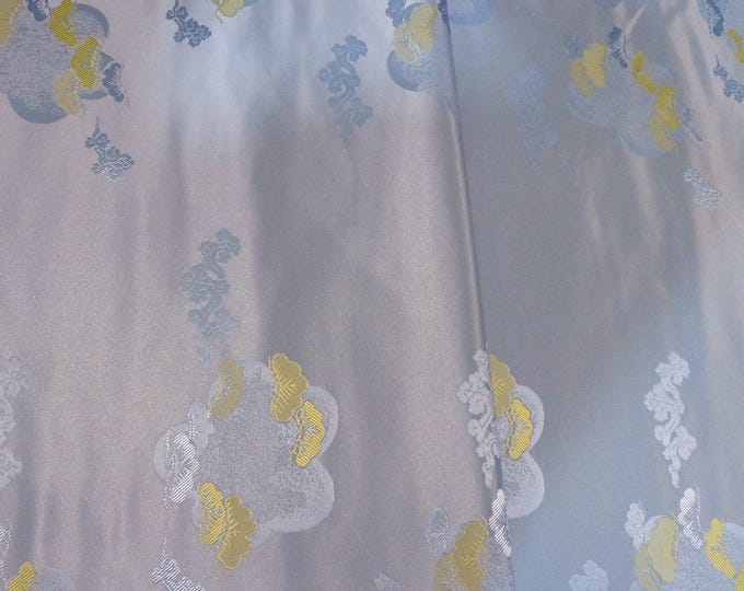 29.5"Width Matsuba fabric Japanese Nishijin weaving gold thread brocade fabric by the meter, 5 colors, Upholstery and Sewing fabric