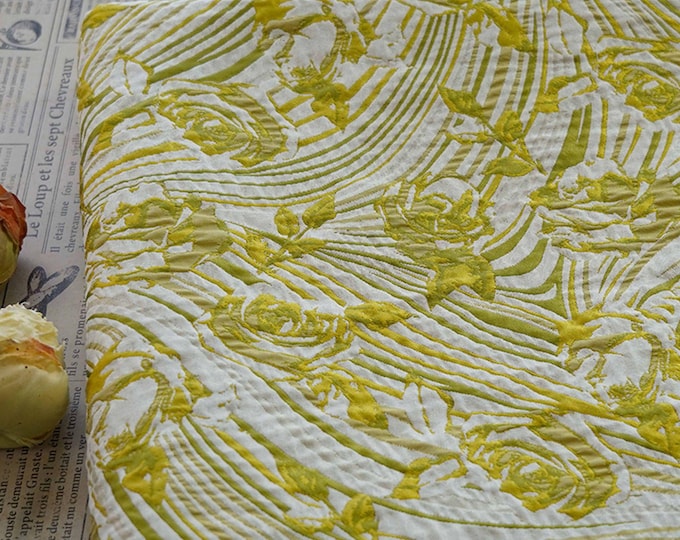 55"W 3D Jacquard fabric, Upholstery, Decor, Costume, Curtain, bag, Sewing, bouquet wrapping, DIY, Quilting/Fabric by the meter