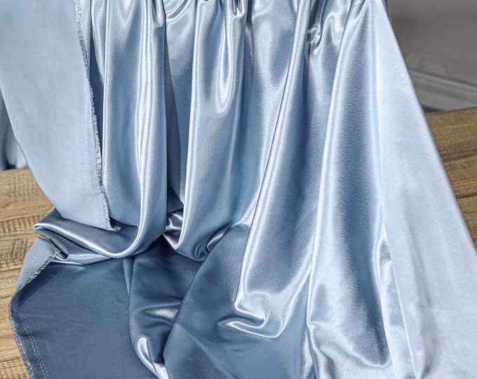 9 COLORS Satin Silk Fabric On SALE| SOLIDS Variety Color 59" Width | Fabric by the meter Dress, Craft, Costumes, Plain Luxury Wedding Fabric