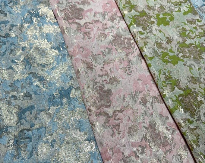 Gold Thread Jacquard Fabric – 3D Embossed Floral Textile, 58" Wide