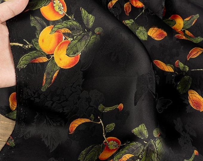 Black shantung yarn fabric, 100% rayon Fabric, 55“W, Upholstery, Decor, Costume, Curtain, bag, Sewing, Scarf, doll/Fabric by the meter