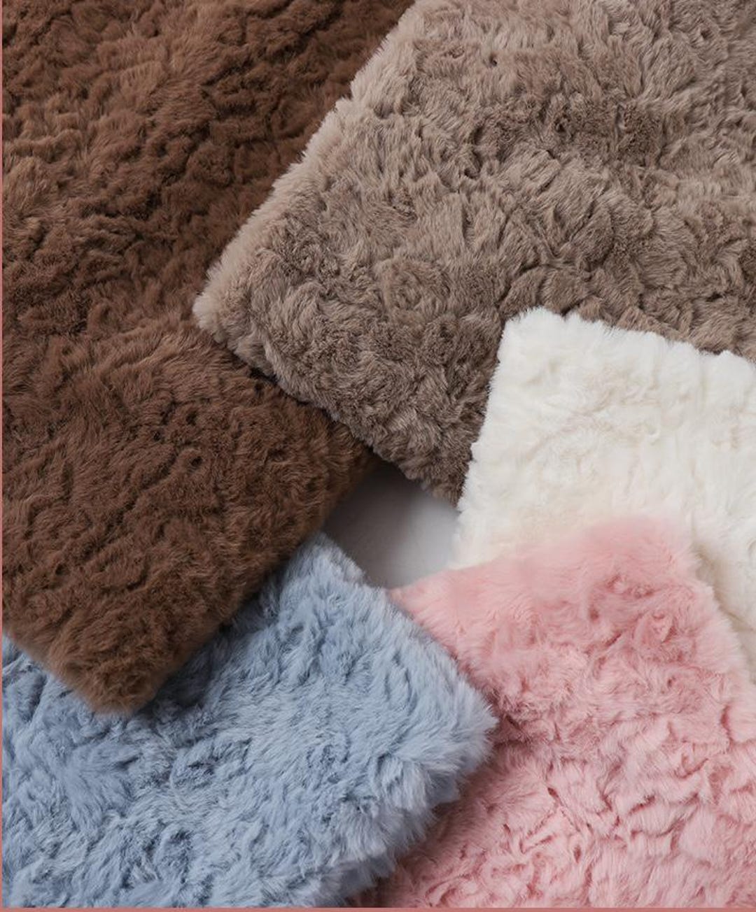 Faux Rabbit Fur Fabric: Plush Polyester for Sewing & Crafts (63