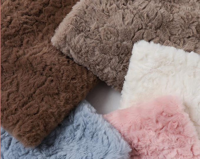 500g Faux Rabbit Fur fluff Fabric, Doll making, Upholstery, Cosplay, Costume, blanket, Hats, Jacket, Bag, DIY/Fabric by the meter, 63"