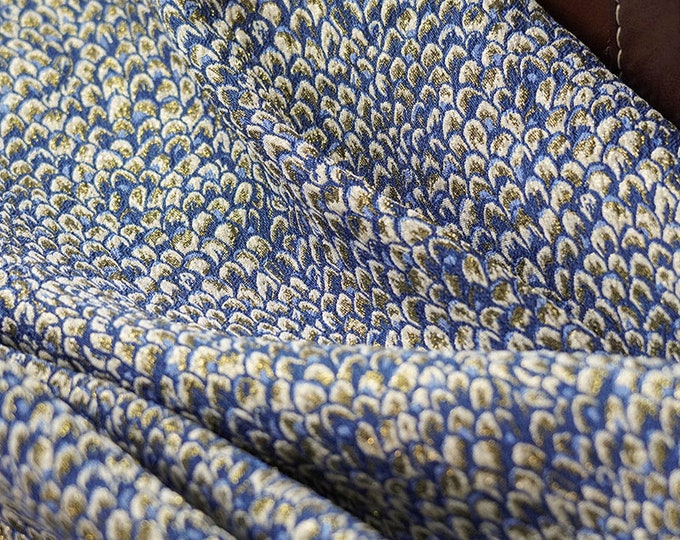 53"W Metallic Damask Jacquard Fabric, 3d Texture Fish scales fabric, Upholstery, Quilting and Sewing fabric, Dress,  Curtain, DIY by 1 yard