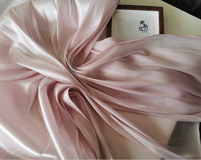 Luxury Silk fabric by the meter 7 Solid colors | 59"W silk fabric on SALE, Silky Satin Dress Craft Fabric Plain Luxury Wedding Sewing Fabric