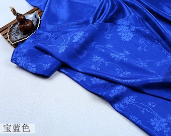 Floral Jacquard Satin Fabric: Two-Sided Antique Chinese Cosplay (59" Wide)