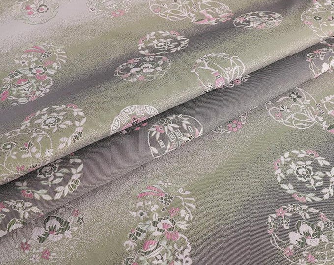 Mongolia Tibetan Plain Chinese Silk Brocade Fabric, 58"W, Upholstery, Decor, Costume, Curtain, Handbag, Sewing, Cheongsam/Fabric by 1meter