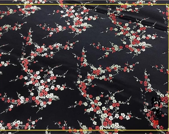 9 colors chinese plum blossom silk brocade fabric multicolors cheongsam Qipao brocade fabric by the meter