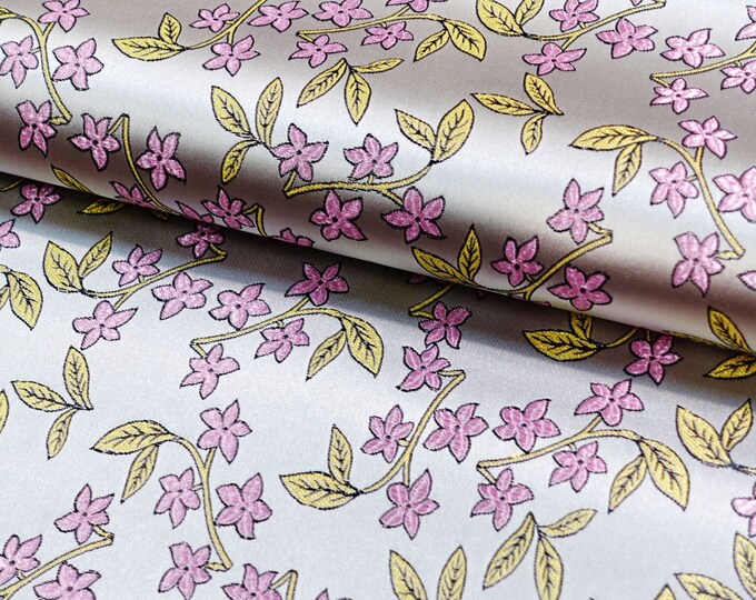 Silk Brocade Fabric golden bud, Wedding Brocade Fabric, 45" W, Upholstery, Decor, Costume, Curtain, Bag, Sewing, Shoes/Fabric by the meter