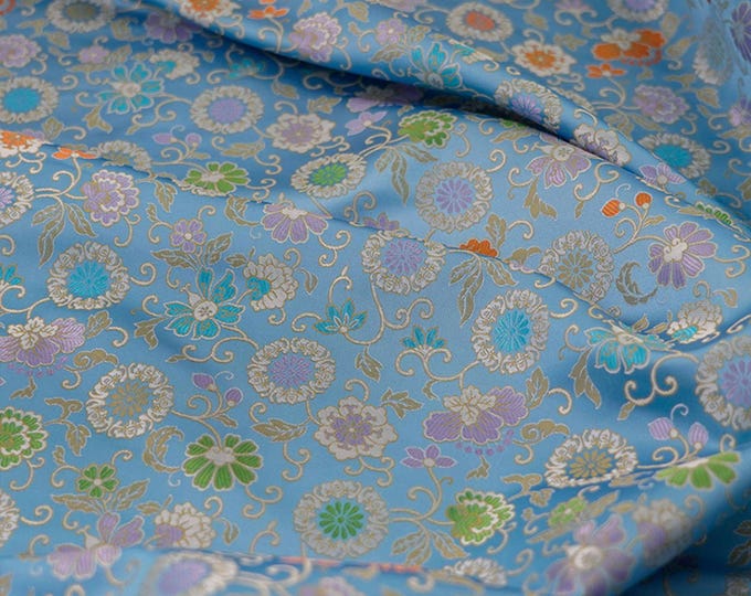 63"W Brocade Fabric Daisy Flowers Design, Wedding Fabric, 6 colors, 16.99/meter, Upholstery, Decor, Costume, Quilting/Fabric on SALE