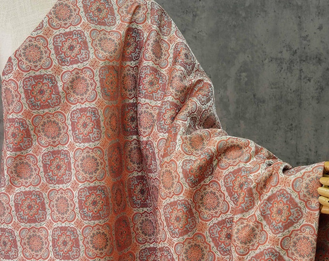 65"W DunHuang Baoxiang Brocade, Tibetan robe, cheongsam, Upholstery, Decor, Costume, Curtain, Handbag, Sewing, drapery /Fabric by the meter