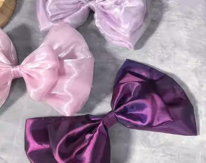 Custom Big Bow Sash for Wedding or Prom Dress - Organza Bow for Dresses, Hair Accessories, and DIY Design, 22cm