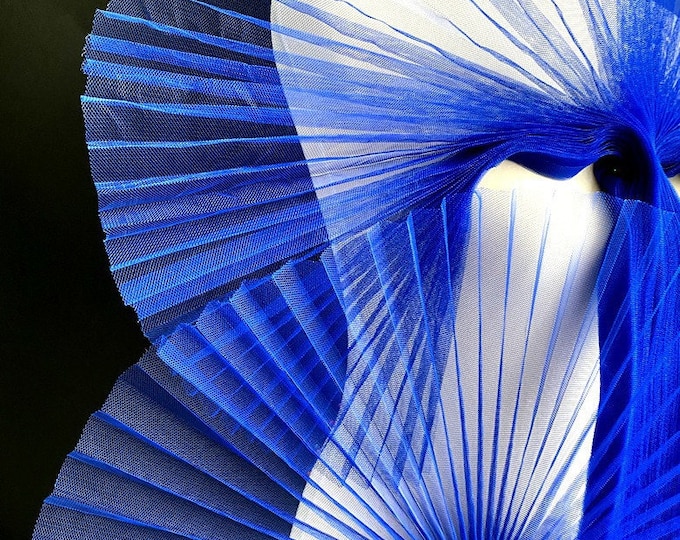 Pleated hard mesh Tulle fabric, 59" Wide 11 Colors Designer Fabric, Wedding fabric, background, Crafts, Events, Stiff shape & Texture fabric