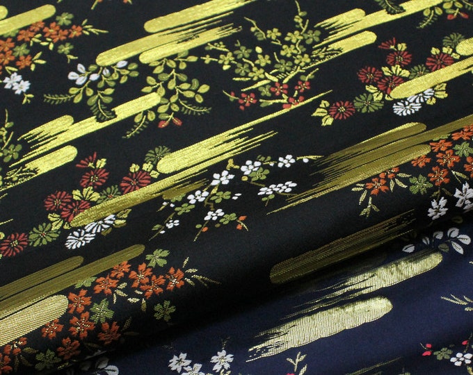 Japanese and Korean Fabric, Cherry blossoms Jacquard silk brocade by meter, 29.5” Width, 2 colors On SALE