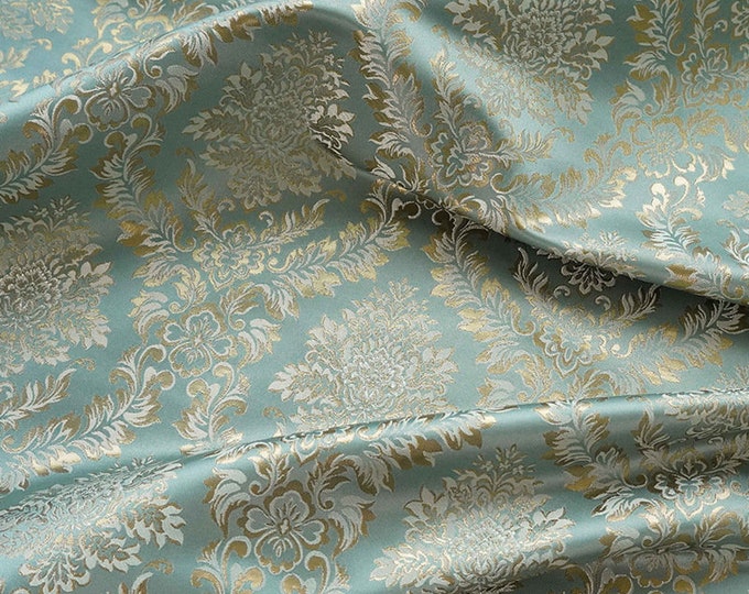 55"W Retro Palace style, gold thread brocade jacquard fabric, Damask Fabric, Deco Fabric, Sofa Fabric by the meter, 3 colors to choose