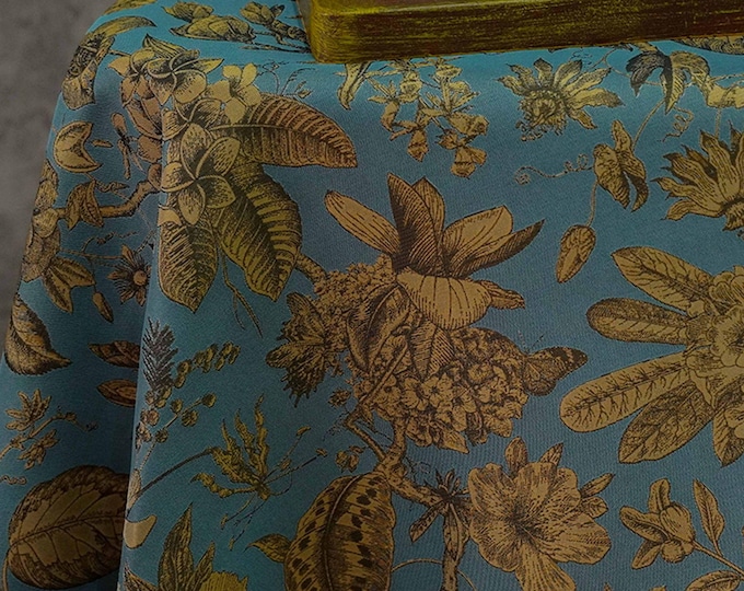63"W Retro Palace style brocade jacquard dress fabric, Damask, Upholstery, Decor, drapery, Curtain, Handbag, Sewing/Fabric by the meter