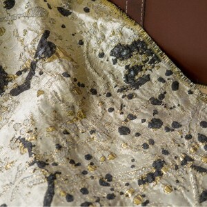 Gilding Bronzing Jacquard Fabric: Embossed Metallic Designer Material image 6