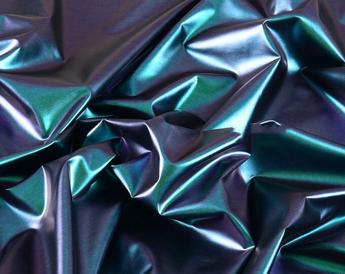 Space silver shiny PU leather goose down jacket fabric, Metallic silver background fabric, designer fabric, DIY, 59"W By 1 Meter, 9 colors