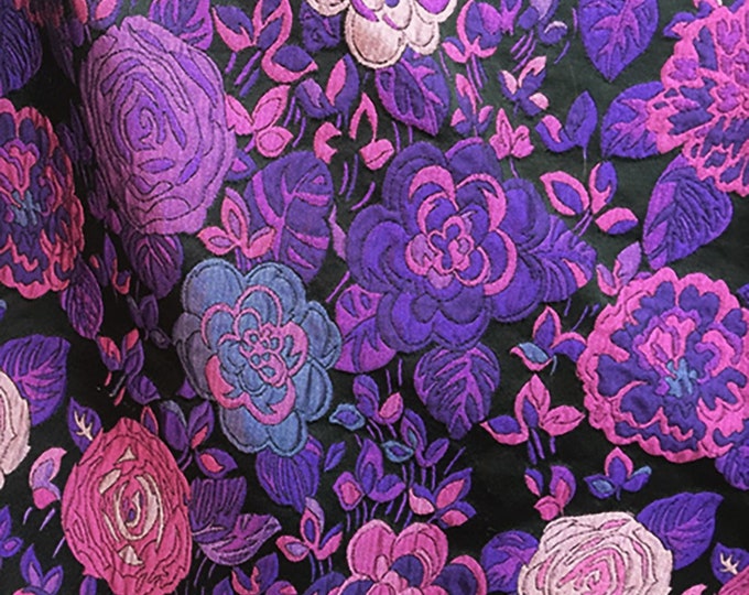 56"W Retro Palace style brocade 3D jacquard dress fabric, Fabulous exclusive Fabric,Drapery, Upholstery, Decor, Costume/Fabric by the meter