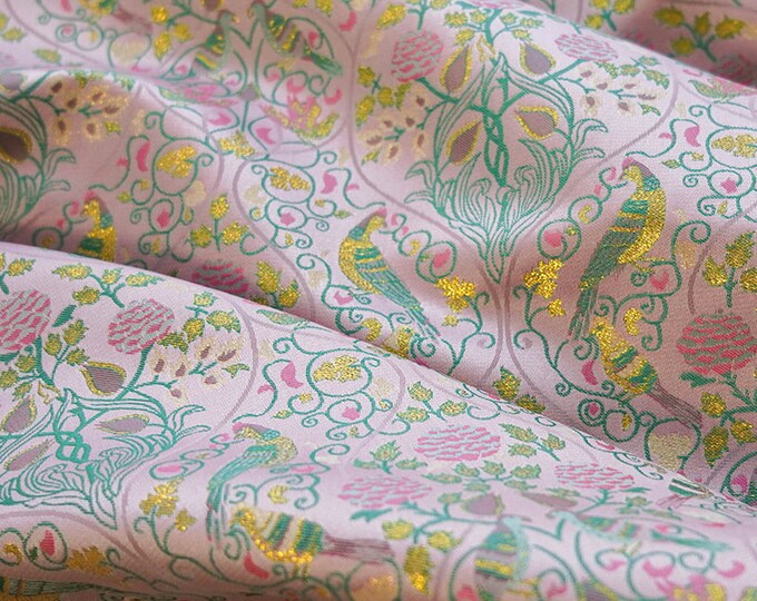 Gold thread jacquard fabric, 3D designer fabric, costume, Upholstery, Quilting & Sewing, DIY, drapery, bag, doll making/fabric, 60"W/meter