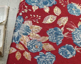 Gold thread jacquard fabric, Rich Peony 3D designer fabric, Upholstery, Prom dress, Decor, Costume & Sewing fabric, 59"W By 1 Meter on SALE