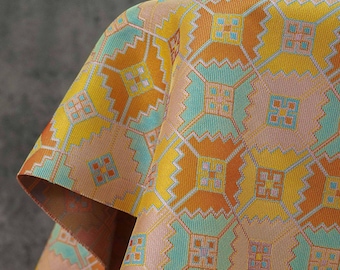 Bohemian Diamond Check Woven Fabric: Rayon Blend, 59" Wide