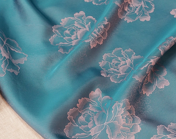 55"W Tea silk Acetate satin fabric, 2 colors, Sewing fabric, Upholstery, Decor, Costume, Curtain, bag, Sewing, Cosplay, DIY, dress/Fabric