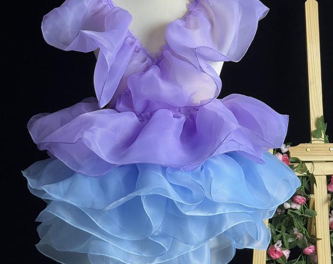 Sheer pleated ruffle, 20cm Wide 3D folds Ruffle Organza, Designer Fabric, Wedding, Gowns, Events, Decoration, Stiff shape and Texture fabric