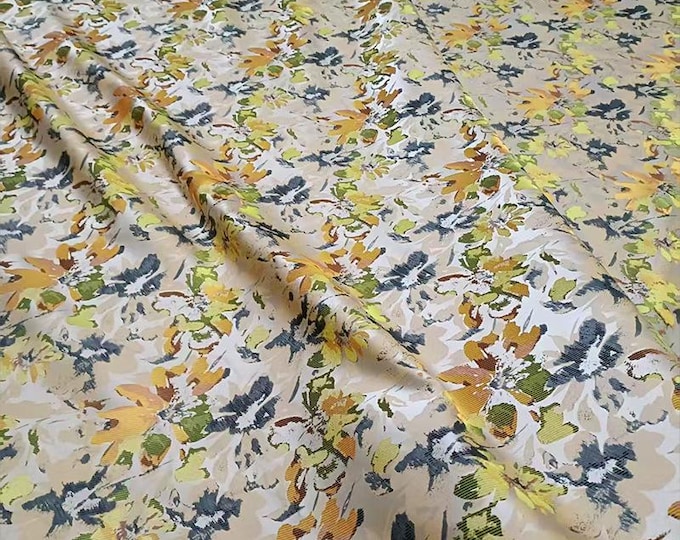 Floral Jacquard Fabric • Textured Brocade Material for Dresses, Hanfu, Costumes & Home Decor, sell by the meter, 59"Wide