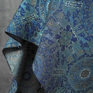 Ombre Song Brocade Fabric: Gold Thread Chinese Style Jacquard (59&quot;)