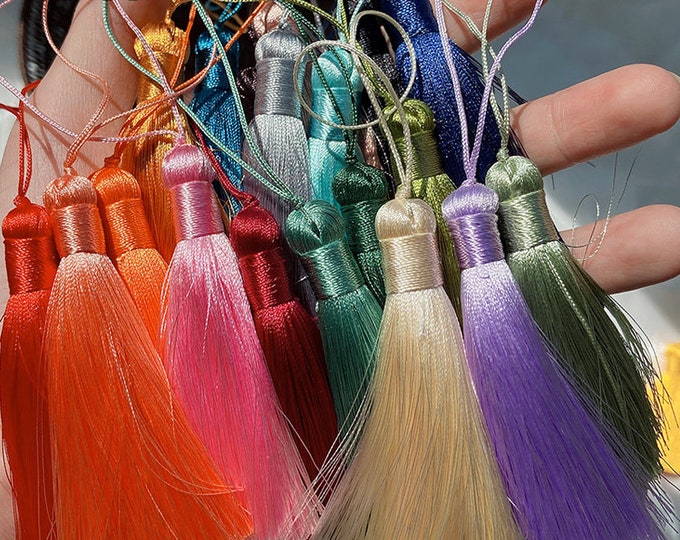 8cm handmade tassel, Antique purse, sachet fan tassel, hanging tassel, curtain tassel, pendant, Upholstery, Decor, Curtain, Handbag, Sewing