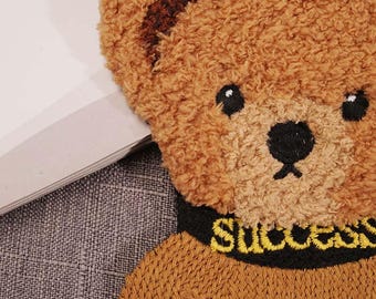 Teddy Bear Embroidered Patch: DIY Clothing Decor