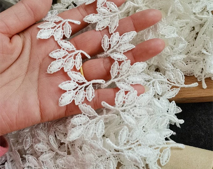 Beige vintage embroidery weave Lace cotton Trim, Shabby Chic Victorian Lace, Curtain, sofa, pillow, Decor, handmade DIY, Lolita/ fabric