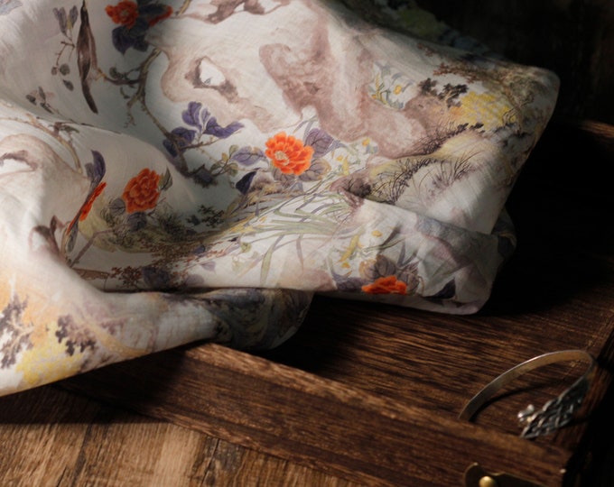 100% Ramie Fabric Art Vintage Style For Clothing & Home Textile, 55“W, Upholstery, Costume, Curtain, bag, Sewing, Scarf/Fabric by the meter