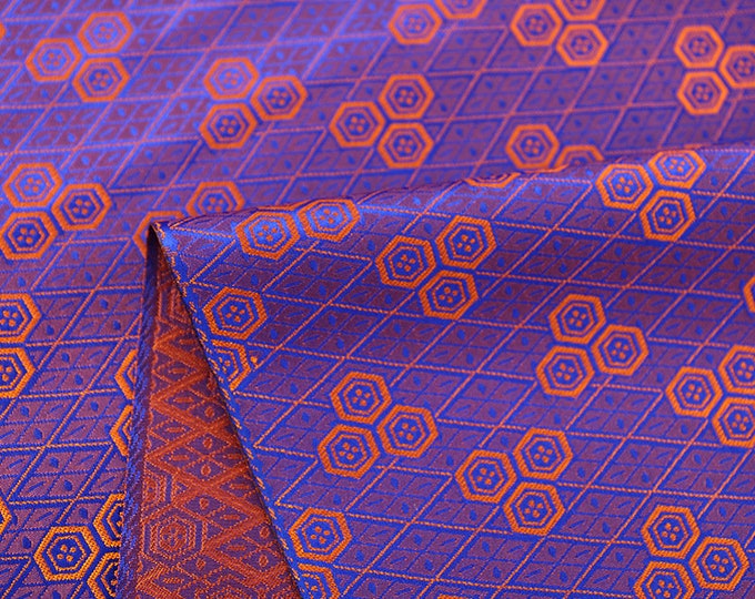 Mongolia Tibetan Plain Chinese Silk Brocade Fabric, 29.5"W, Upholstery, Decor, Costume, Curtain, Handbag, Sewing, Cheongsam/Fabric by 1meter