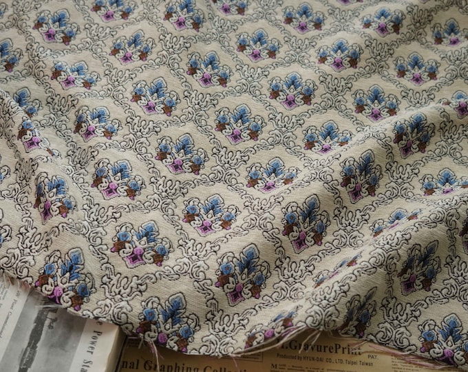 60“W Chenille palace pattern clothes, bags, shoes, crafts fabrics, Upholstery, Decor, Costume, Curtain, Handbag, Sewing/Fabric by 1 yard